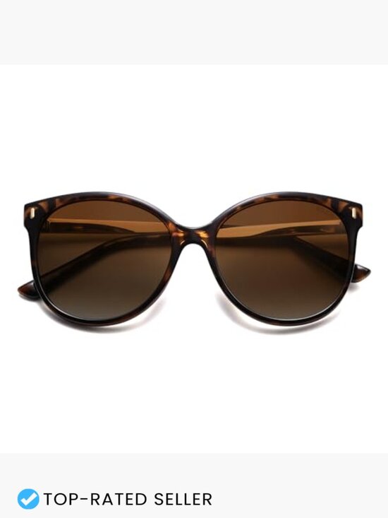 Round Oversized Polarized Sunglasses Retro UV Protection Unisex Trendy Shades main image 5